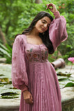 Pink Chinon Long Gown( FW )