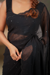Madhanika Black Saree ( Set of 2 )