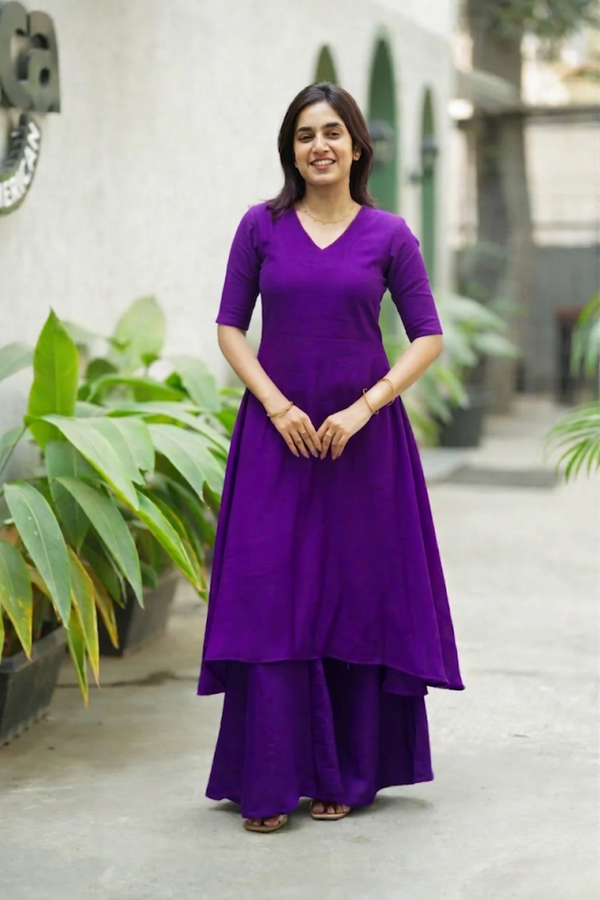 Nandhitha Violet Kurta Set ( Set of 2)
