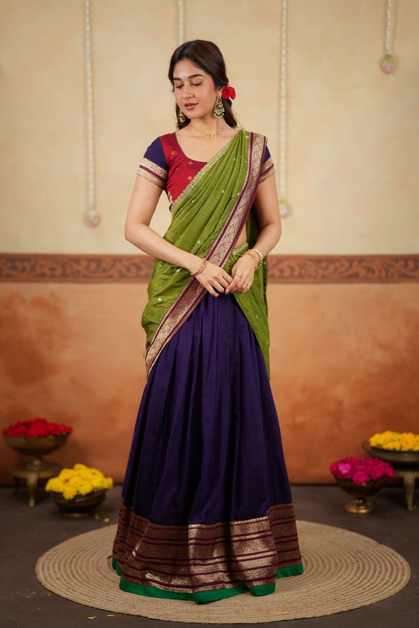 Nithila Violet Halfsaree (Set of 3)
