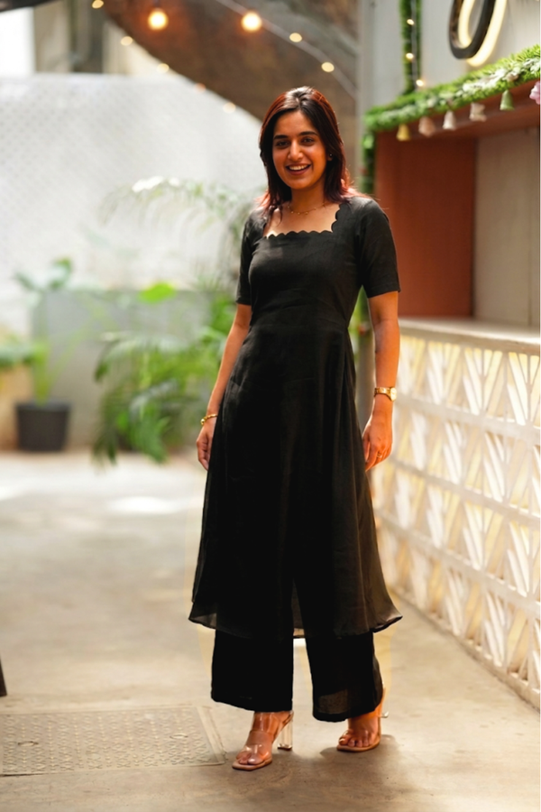 Aarna Black Kurta Set (Set of 2)