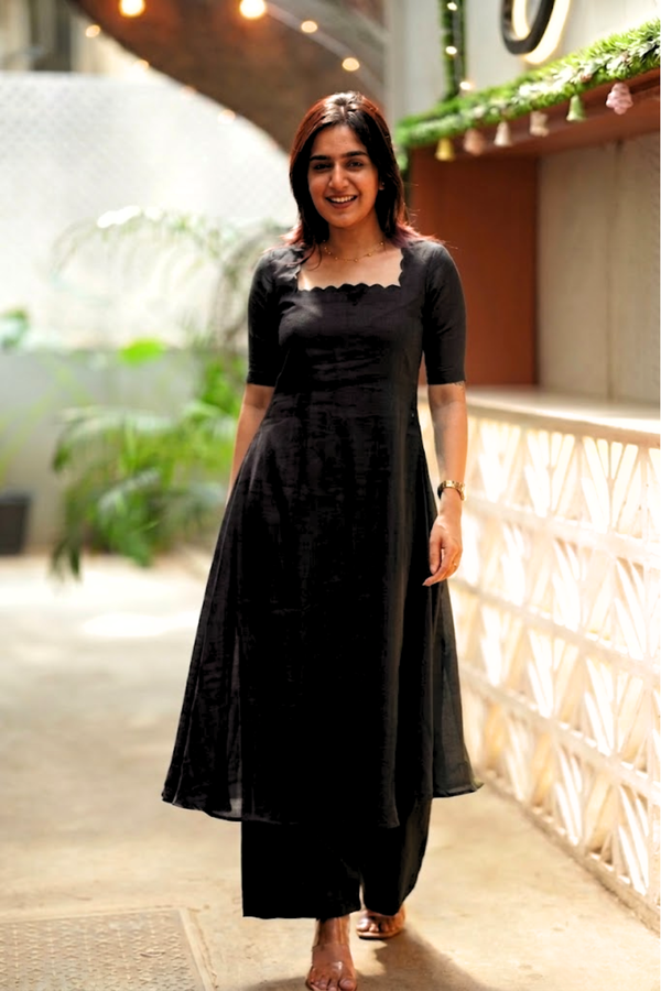 Aarna Black Kurta Set (Set of 2)