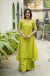 Nandhitha Lime Green Kurta Set ( Set of 2)