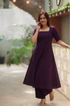 Aarna Wine Kurta Set (Set of 2)