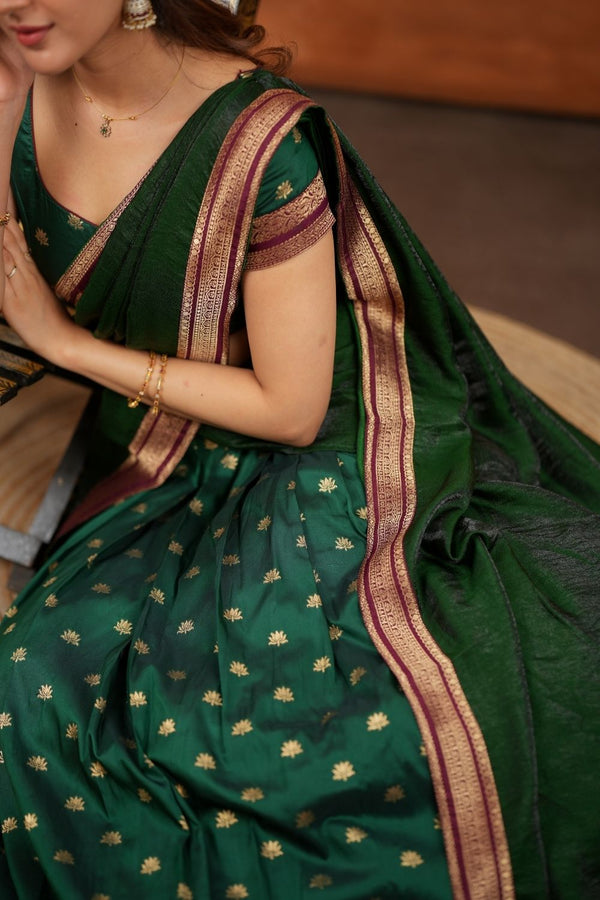 Shravya Green Halfsaree (Set of 3)