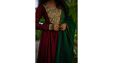 GRG - Upasana Maroon WITH OUT BORDER