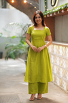 Aarna Lime Green Kurta Set (Set of 2)
