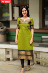 Prisha Olive Green Kurti Set (Set of 2)