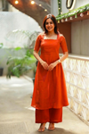 Aarna Rust Orange Kurta Set (Set of 2)