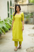 Raha Lime Green Kurti Set (Set of 2)