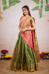Tanisha Green Halfsaree (Set of 3)