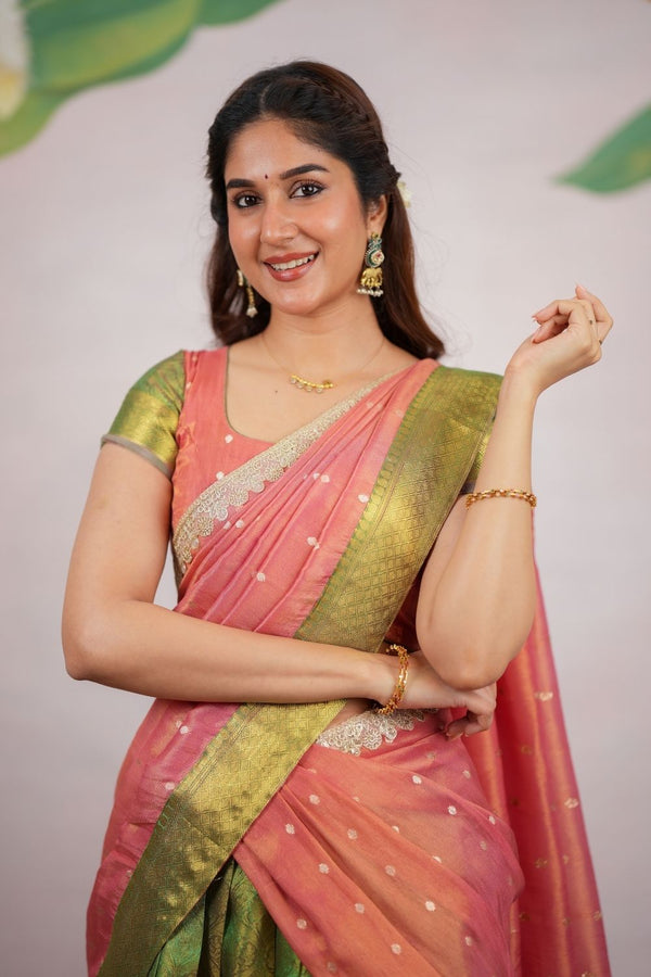 Tanisha Green Halfsaree (Set of 3)
