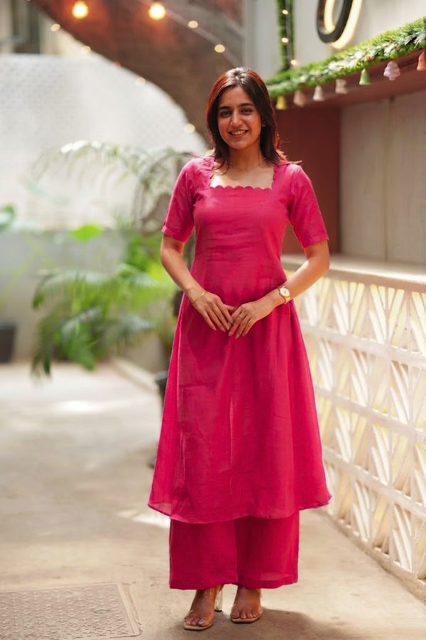 Aarna Rani Pink Kurta Set (Set of 2)
