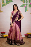 Tanisha Pink Halfsaree (Set of 3)