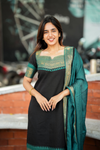 Maanvi Black Kurti Set (Set of 2 )