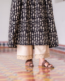 Black Fish Print Kurta (PR)