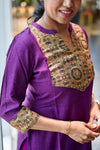 Shanvika Violet Cotton Kurti