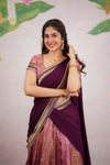 Tanisha Pink Halfsaree (Set of 3)