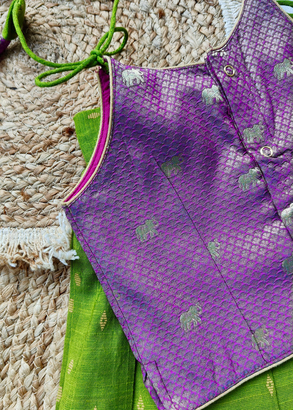 Anusha Green & Magenta Mini