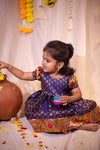 IMD - Smriti Navy Brocade with Paithini Border Mini