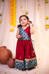 Shreya Maroon with Blue Mini
