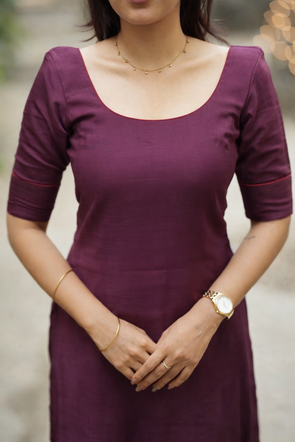 Raha Wine Kurti Set (Set of 2)