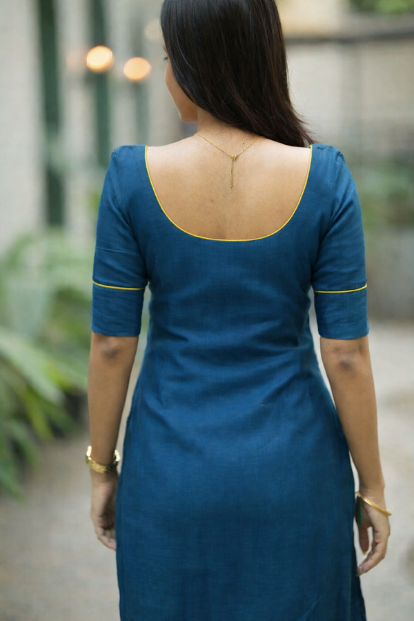 Raha Teal Kurti Set (Set of 2)