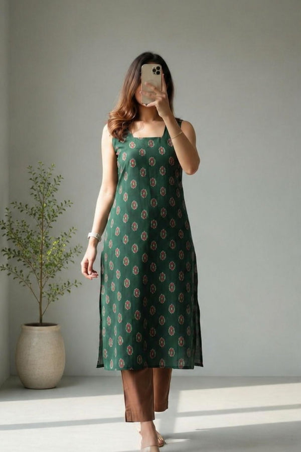 Rithika Green Kurti Set