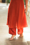 Aarna Rust Orange Kurta Set (Set of 2)