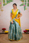 Nethra Aqua Blue Halfsaree (Set of 3)