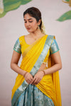 Nethra Aqua Blue Halfsaree (Set of 3)