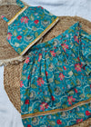 Vidhya Teal Blue Floral Co-ord Mini