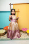 Aadhya Beige & Violet Mom & Me