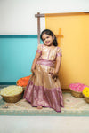Aadhya Beige & Violet Mom & Me