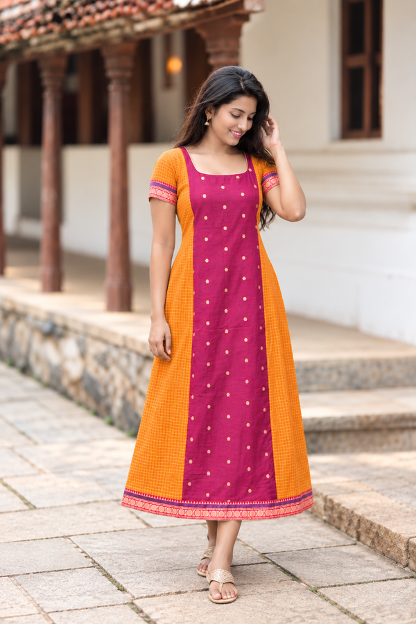 Aadhini Mustard Narayanpet Cotton Kurta