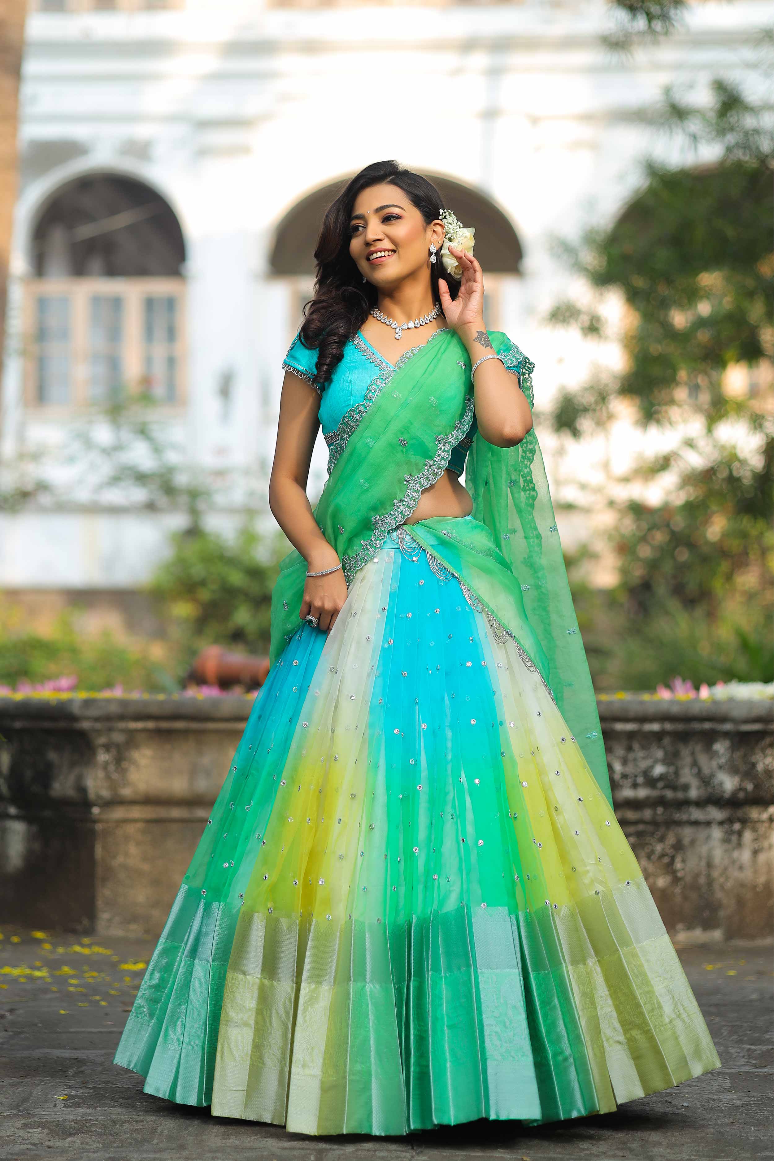 Green Lehenga Choli Indian Wedding Wear Lehnga Choli Stylish