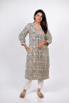 Blue Fish Print Kurta (PR)