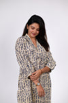 Blue Fish Print Kurta (PR)