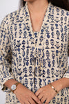 Blue Fish Print Kurta (PR)