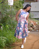 GRG -  Ziya Grey Floral Dress