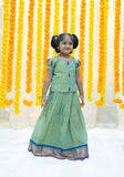 Bhargavi - Light teal blue skirt and top Mini