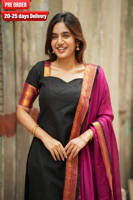 Black Kurti Set for Women (Set of 2)