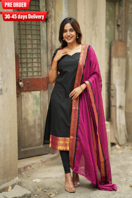 Black Kurti Set for Women (Set of 2)