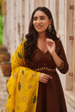 Brown & Yellow Honey Silk Pichwai Suit Set (FW)