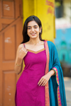 Charvi Magenta Narayanpet Spaghetti Kurti Set ( Set of 2 )