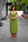 Poorni Green Cotton Kurti Set (Set of 2 )