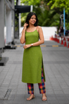 Poorni Green Cotton Kurti Set (Set of 2 )