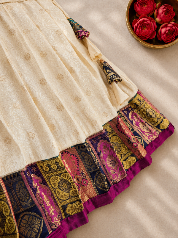 Yara Ivory with Multicolor Lehenga Mini