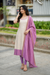 Bindu Ivory with Lilac Kurti (Set of 2)