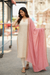 Nishika Ivory with Pink Kurti (Set of 2)